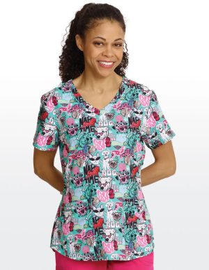 Pet Party Scrub Top