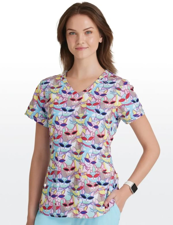 Windy Kitty Scrub Top